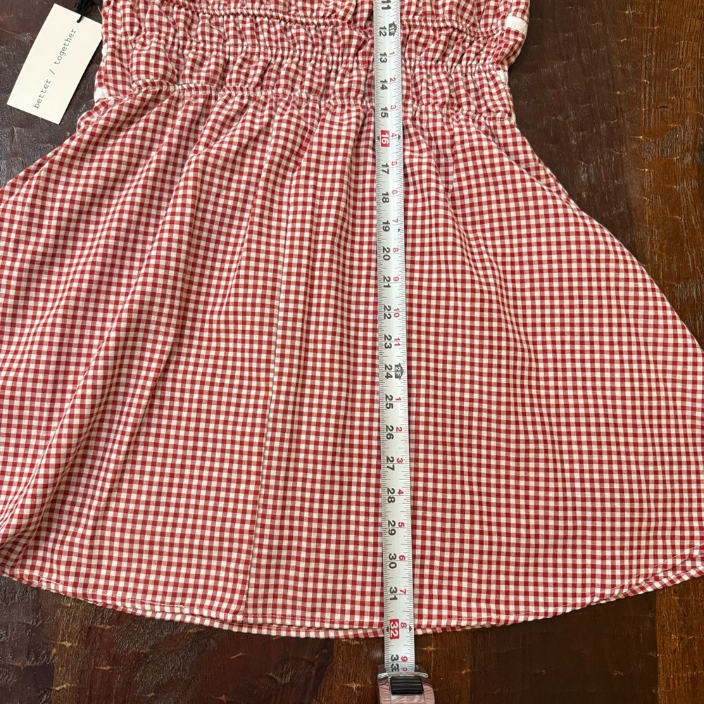 Better Together Red Gingham Dress with White Accents - Picture 10 of 11